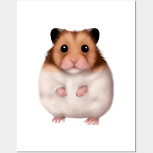 Cute Hamster Drawing Posters and Art